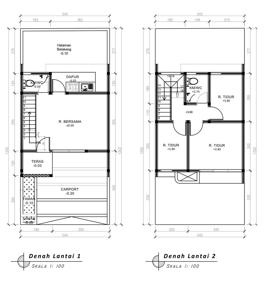 foto denah rumah tipe 55 Compact Classic (659) perumahan G-Land Padalarang Estate