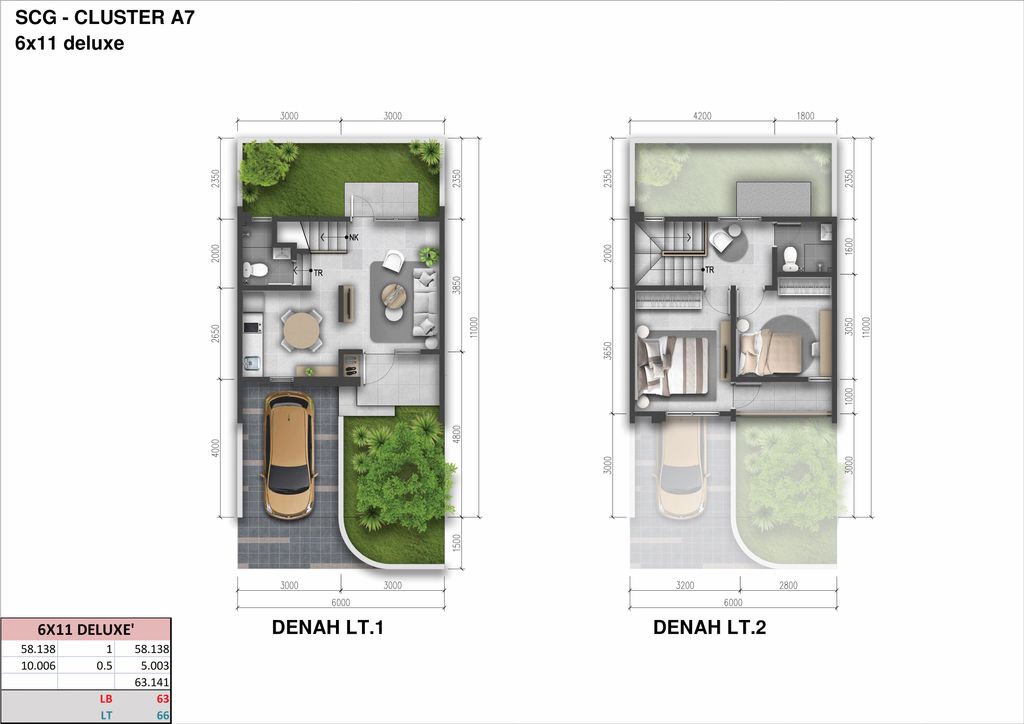 foto denah rumah tipe Regia 6 Deluxe perumahan SUMMARECON CROWN GADING - CLUSTER REGIA RESIDENCE