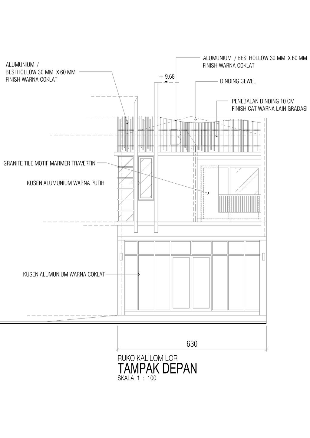 foto tampak rumah tipe Ruko A perumahan KENCANA RESIDENCE