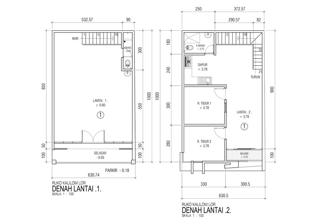 foto denah rumah tipe Ruko A perumahan KENCANA RESIDENCE