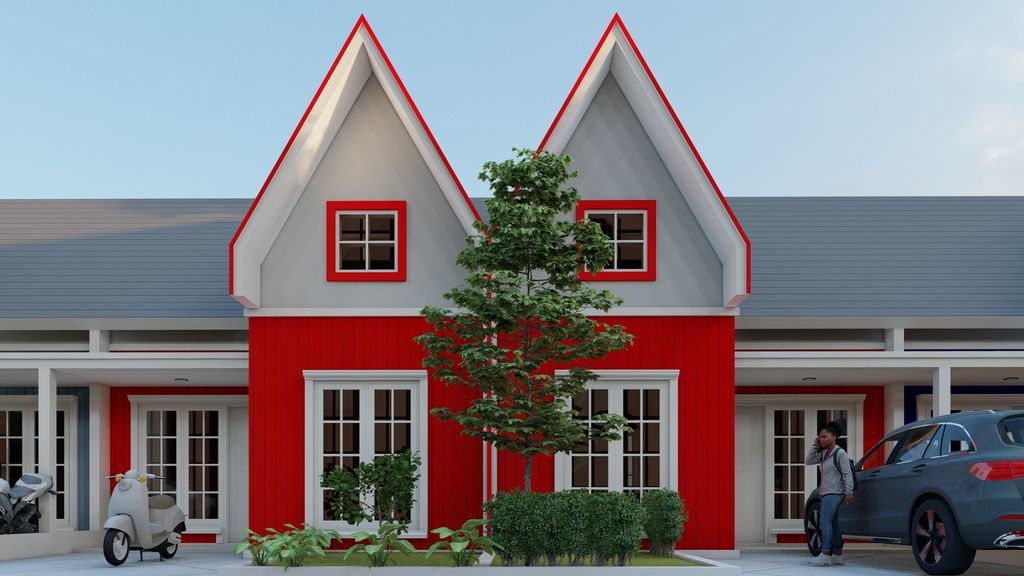 foto tampak rumah tipe Rumah Pondok 8 perumahan RUMAH PONDOK 8