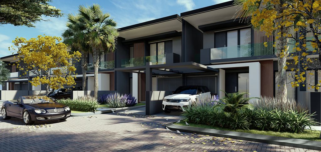 foto tampak rumah tipe GRAND CELESTE 297 perumahan Cherryfield