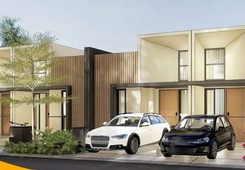 foto tampak rumah tipe Arbora perumahan Terranea Homes