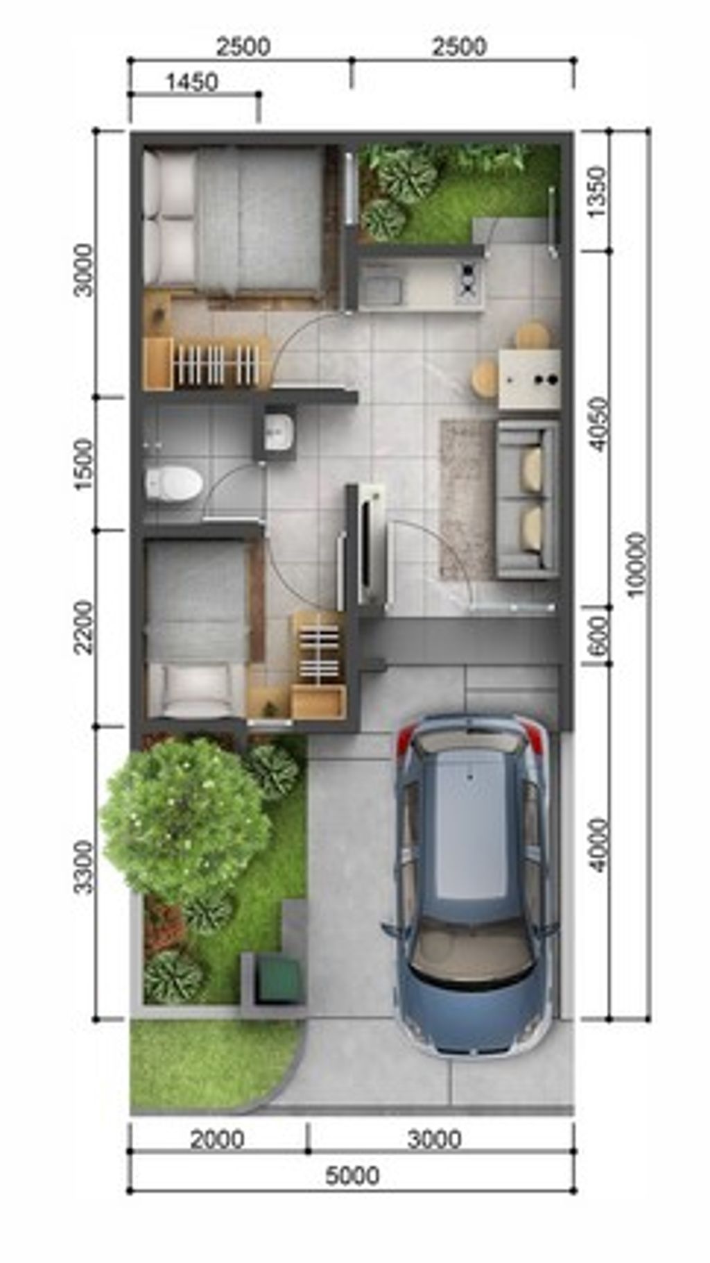 foto denah rumah tipe Arbora perumahan Terranea Homes