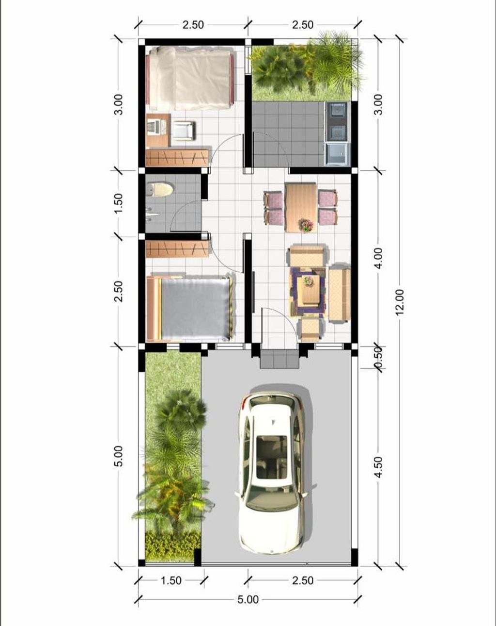 foto denah rumah tipe MAEZA perumahan DE NAILA PARK