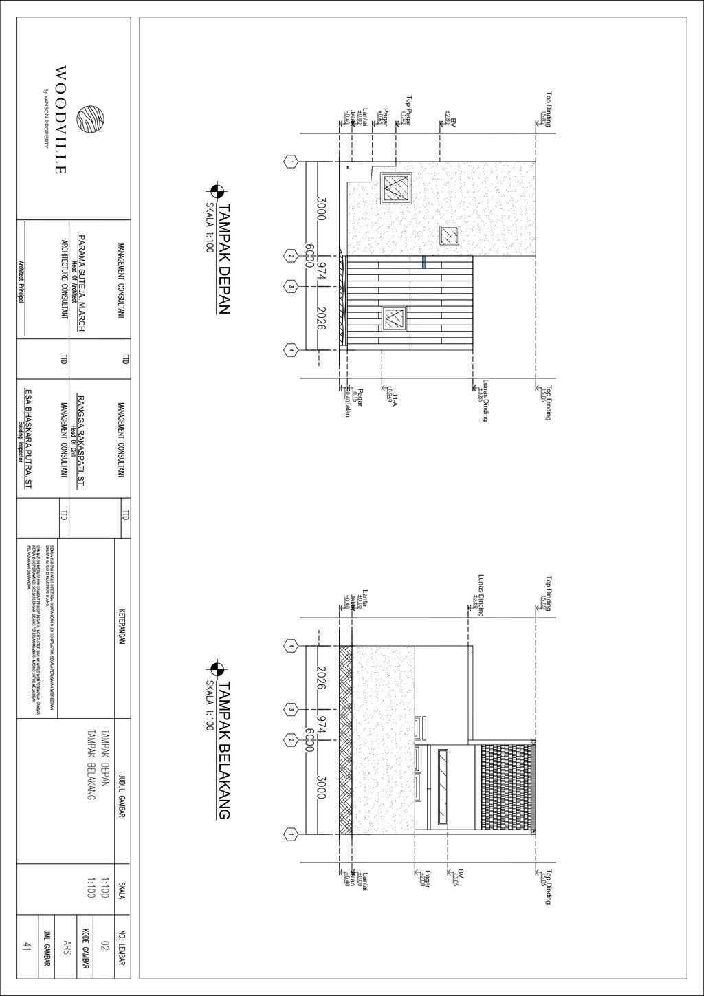 foto tampak rumah tipe Cedar 40/90 perumahan Perumahan Woodville Residence
