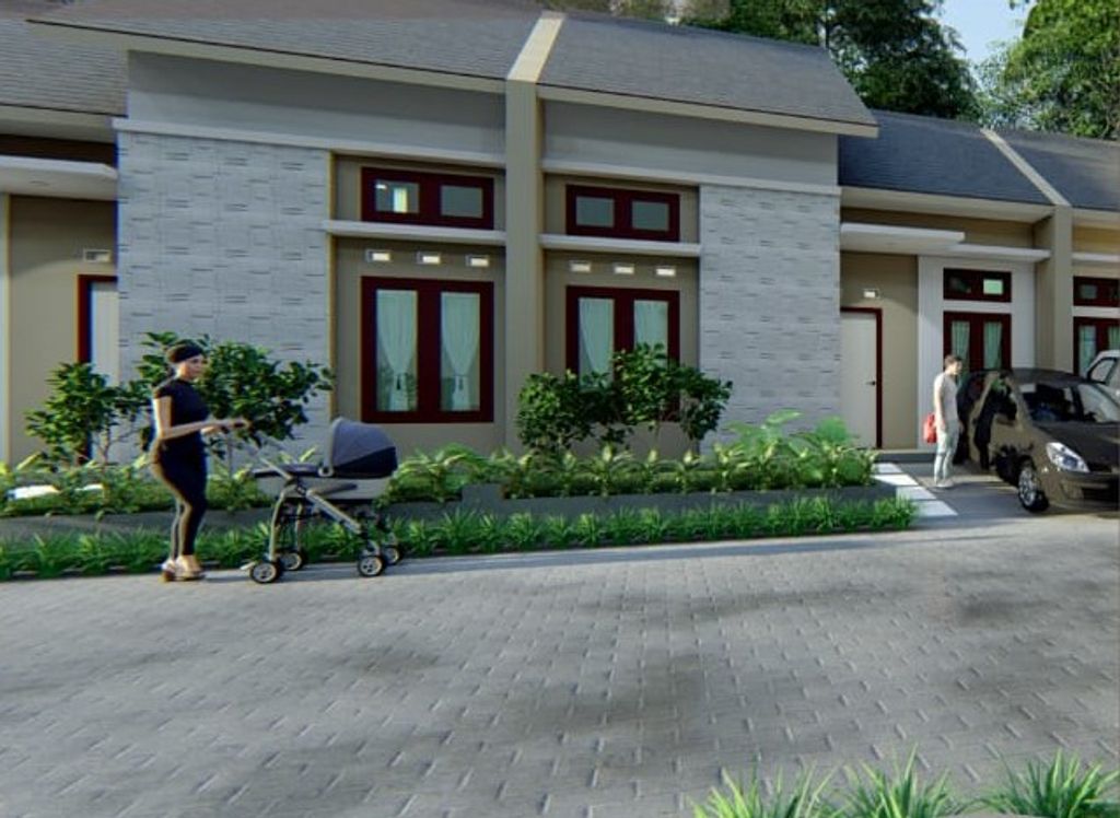 foto tampak rumah tipe 36/75 perumahan Griya Kalongan Indah