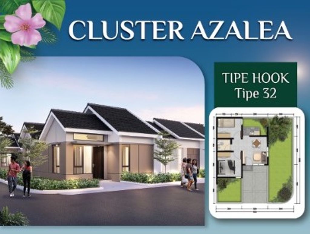 foto tampak rumah tipe CLUSTER AZALEA HOOK perumahan GRAN HARMONI CIBITUNG TAHAP 2
