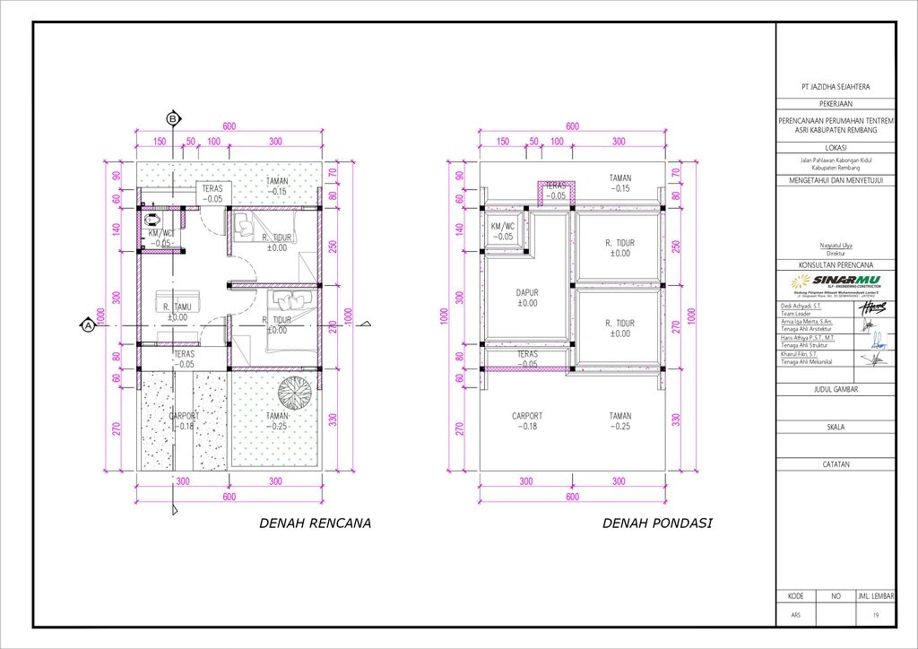 foto denah rumah tipe kencana 30/60 perumahan PERUMAHAN TENTREM ASRI