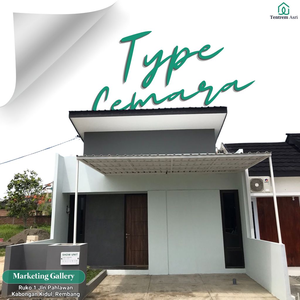 foto tampak rumah tipe cemara 30/60 perumahan PERUMAHAN TENTREM ASRI