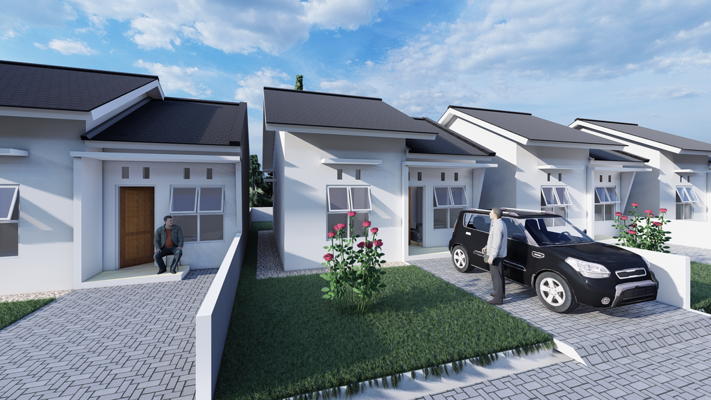 foto tampak rumah tipe 48 perumahan PURI KELAPA GADING