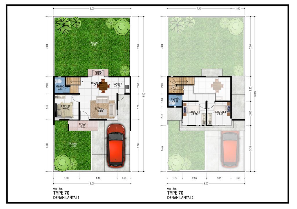 foto denah rumah tipe JASMINE 162 (3) perumahan Mandiri Residence
