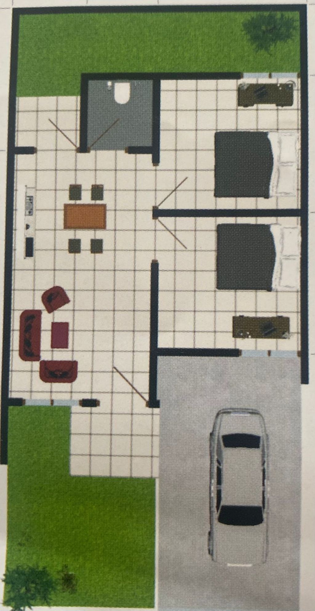 foto denah rumah tipe 30/76 perumahan MECCA PERDANA RESIDENCE