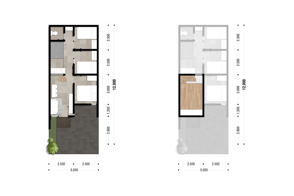 foto denah rumah tipe MUSSE 678 perumahan MUTIARA GADING CITY CLUSTER MONACO & PARIS