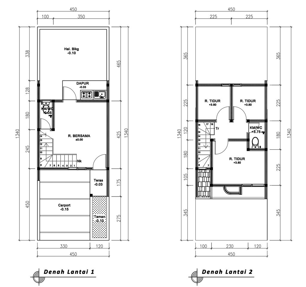 foto denah rumah tipe 50 Compact Teras 3KT (611) perumahan G-Land Ciwastra Park 2