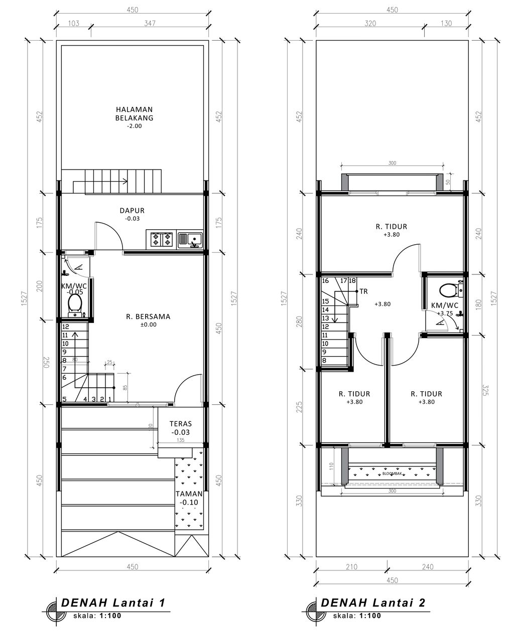 foto denah rumah tipe 55 Compact Cozy Level Minimalis (473) perumahan G-Land Padalarang Residence 2