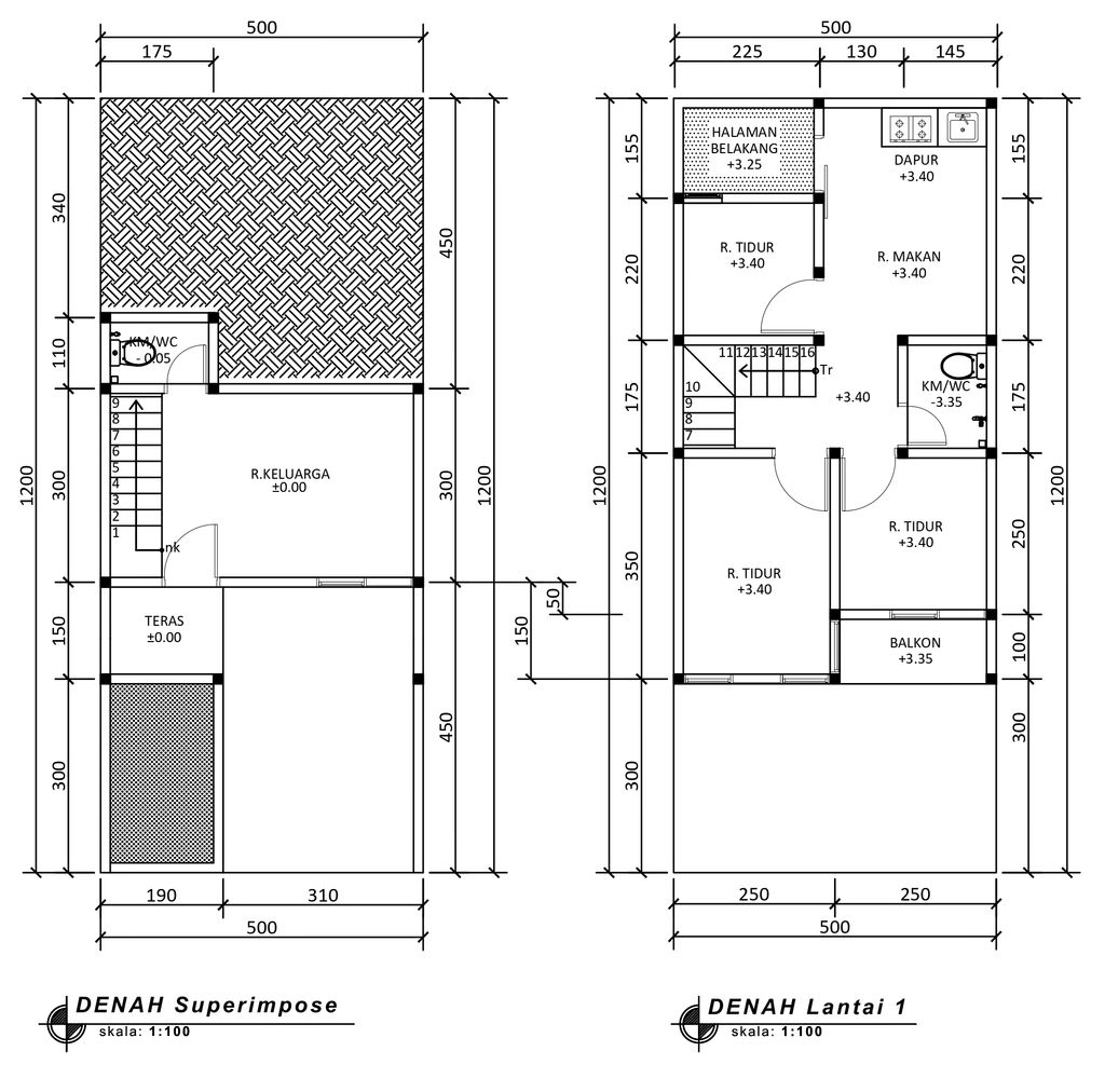 foto denah rumah tipe 55 Superimposed (489) perumahan G-Land Padalarang Residence 3