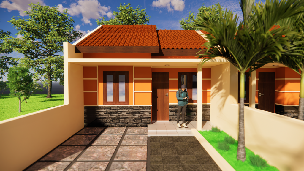 foto tampak rumah tipe 45/81-83m² perumahan Perumahan Cahaya Caruban