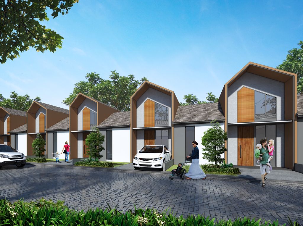 foto tampak rumah tipe 36/80 perumahan ARUMDANI ESTATE