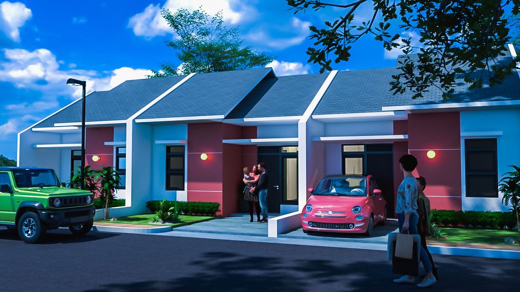 foto tampak rumah tipe 27/61 perumahan ARUMDANI ESTATE