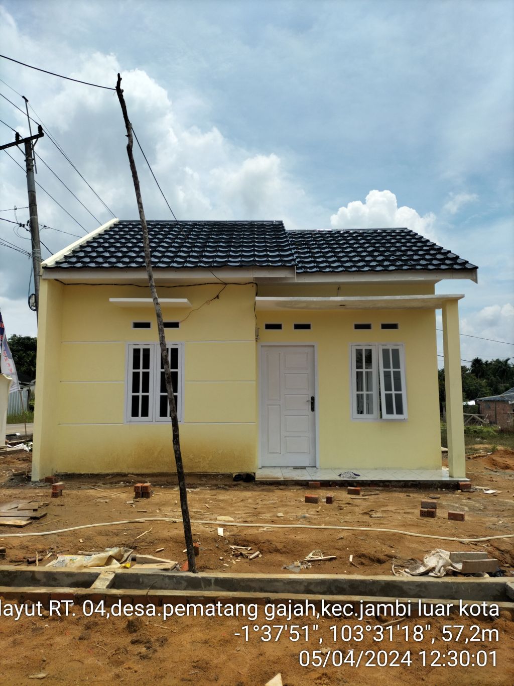 foto tampak rumah tipe 36 perumahan HABIB REGENCY