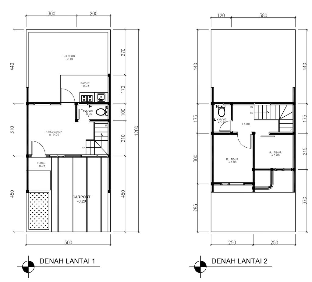 foto denah rumah tipe 38 Compact High Ceiling 2KT (455) perumahan G-Land Ciwastra Park 2