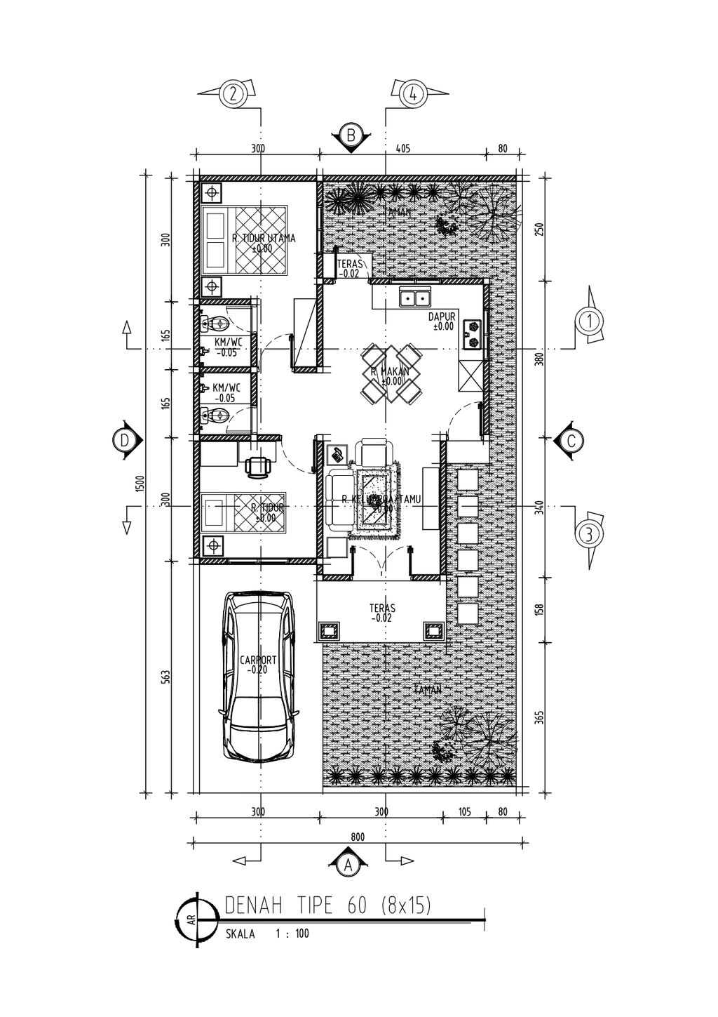 foto denah rumah tipe 60 perumahan PERUMAHAN DEWI SARTIKA RESIDENCE
