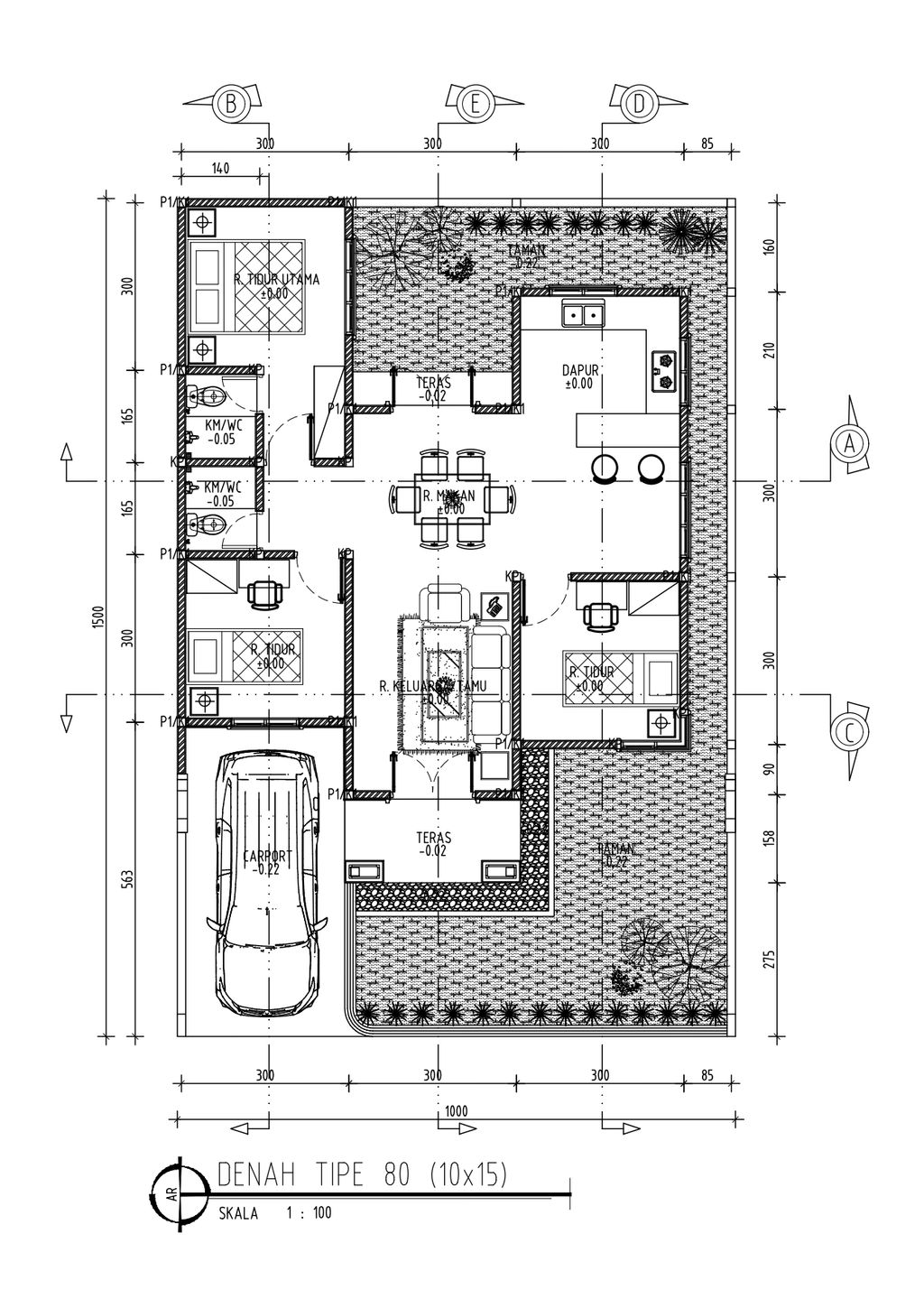 foto denah rumah tipe 80 perumahan PERUMAHAN DEWI SARTIKA RESIDENCE