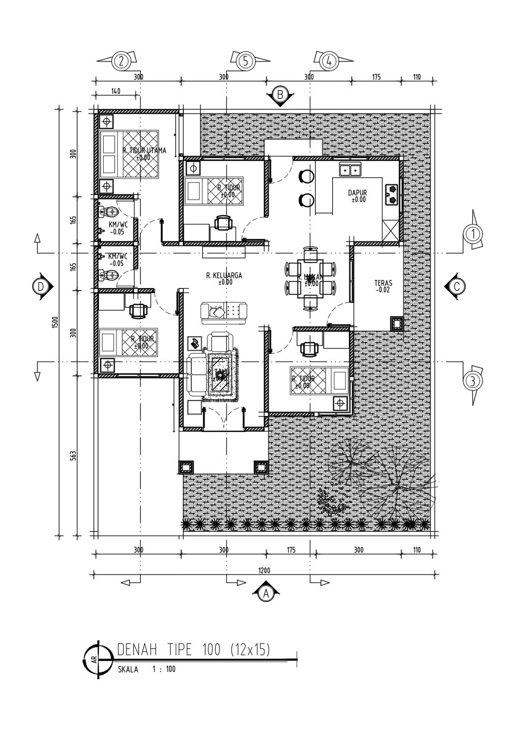 foto denah rumah tipe 100 perumahan PERUMAHAN DEWI SARTIKA RESIDENCE