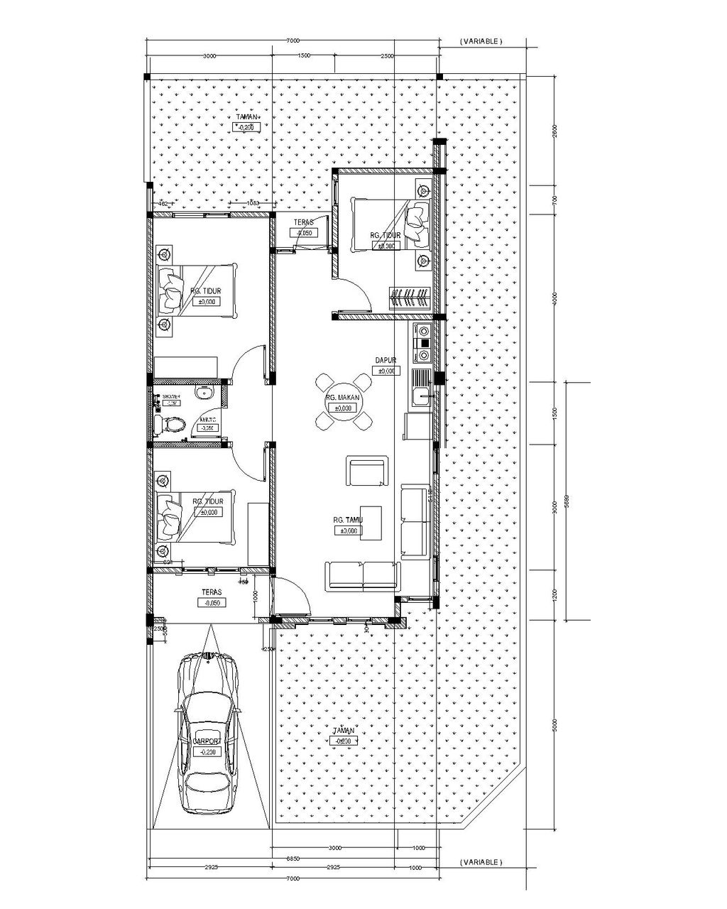 foto denah rumah tipe RSVW-0002A perumahan ROSEWOOD