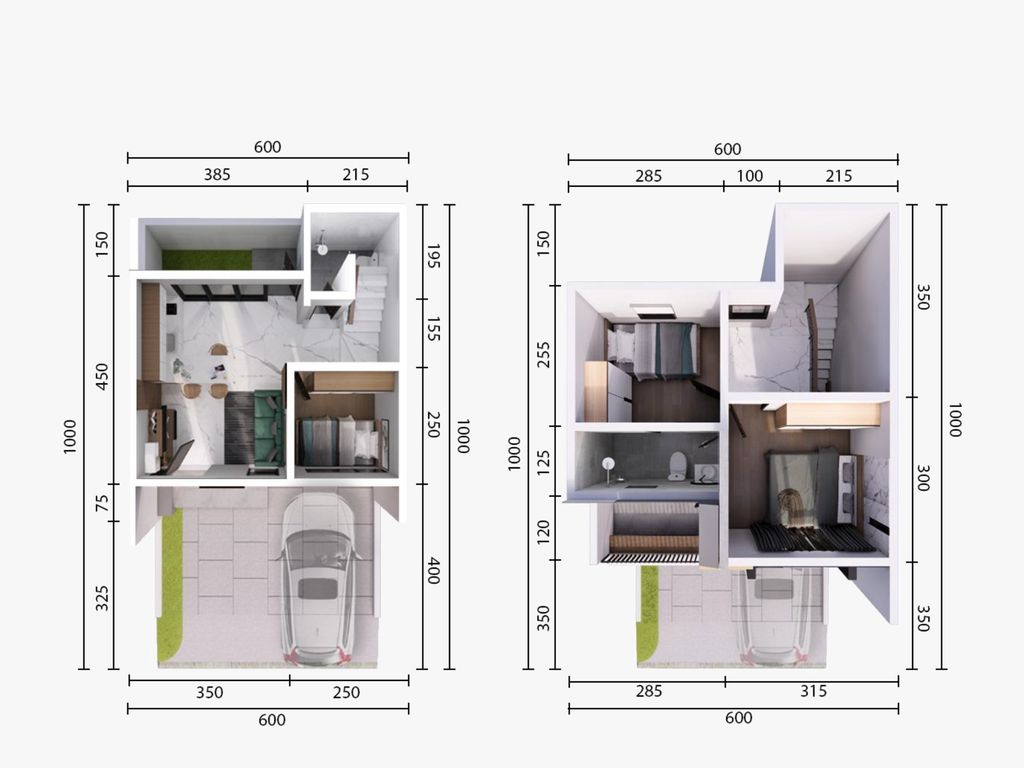 foto denah rumah tipe 63/60 perumahan DE SILVA