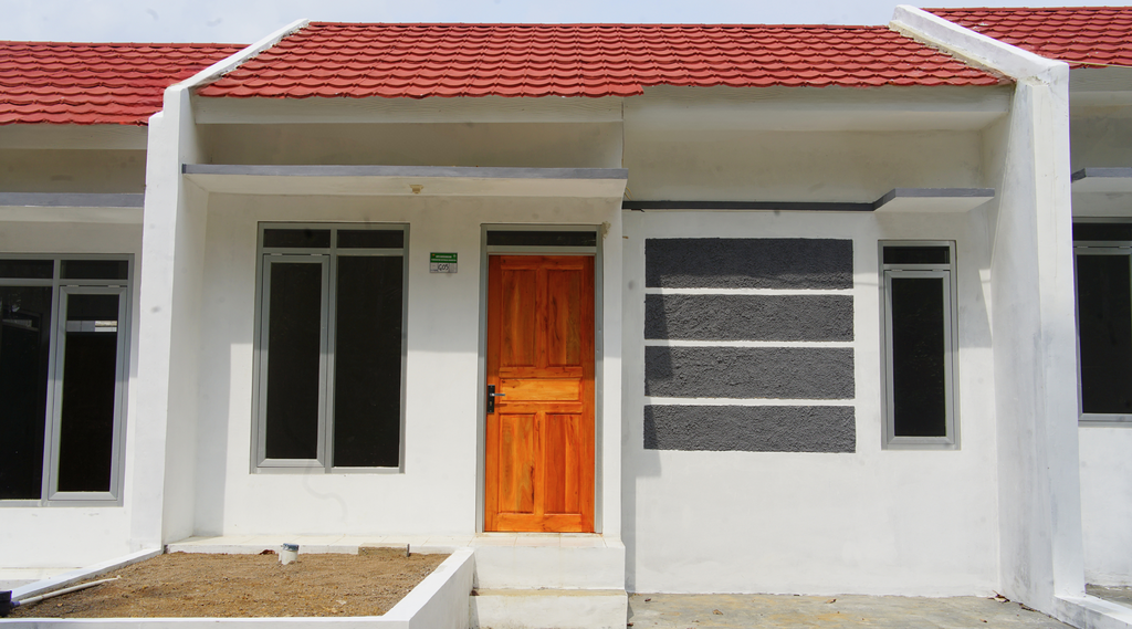 foto tampak rumah tipe 30/60 perumahan Blitz Cmalaka II Tahap 3