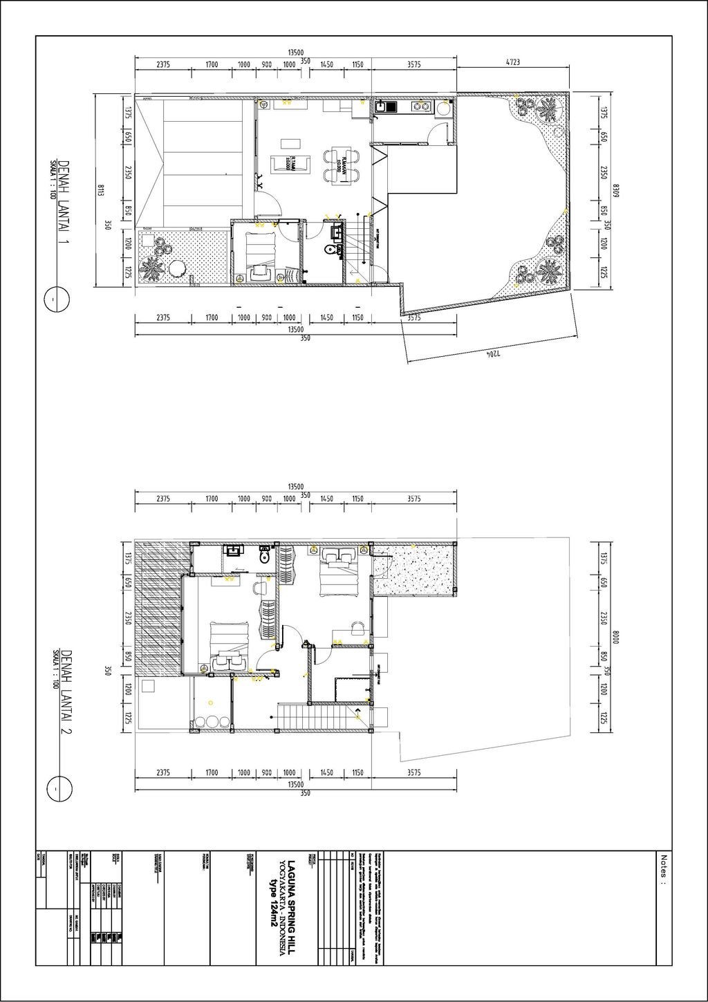 foto denah rumah tipe Orchid perumahan Laguna Spring Hill 2