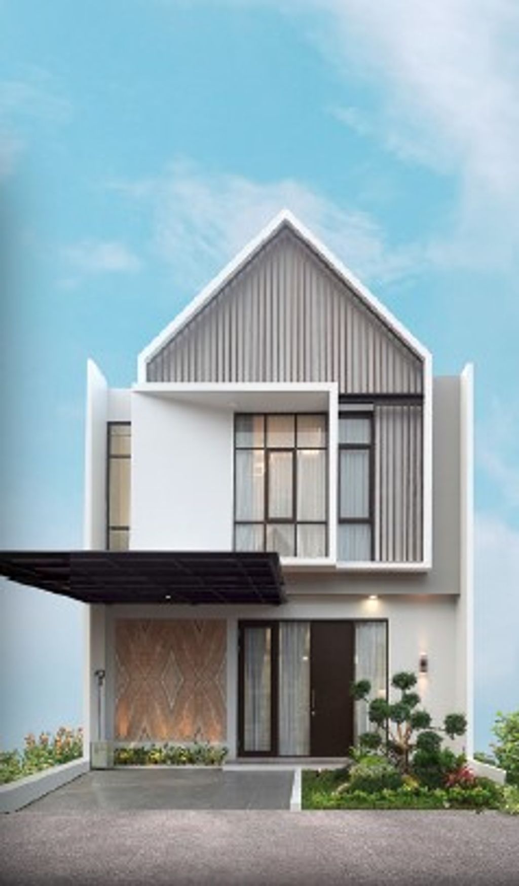 foto tampak rumah tipe DOVER perumahan The City Manado