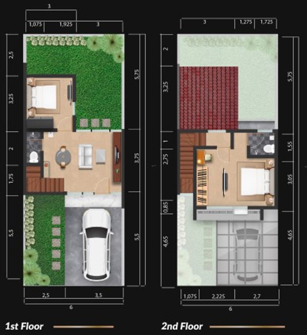 foto denah rumah tipe BROOKLYN + perumahan The City Manado