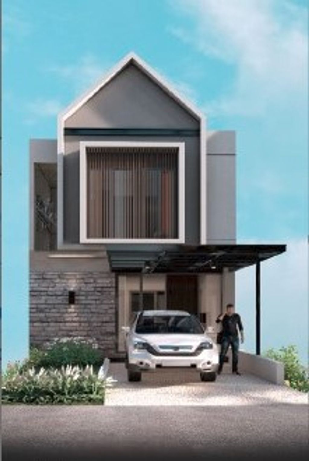 foto tampak rumah tipe ARLINGTON perumahan The City Manado