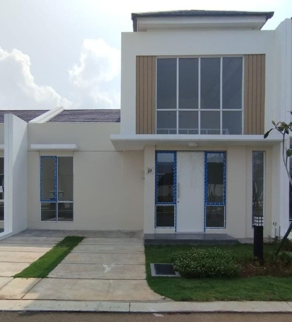 foto tampak rumah tipe ASTER 3/27 perumahan PARAMOUNT PETALS TAHAP 1