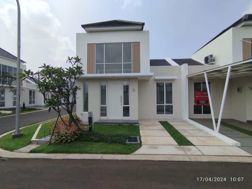 foto tampak rumah tipe ASTER 3B/01 perumahan PARAMOUNT PETALS TAHAP 1