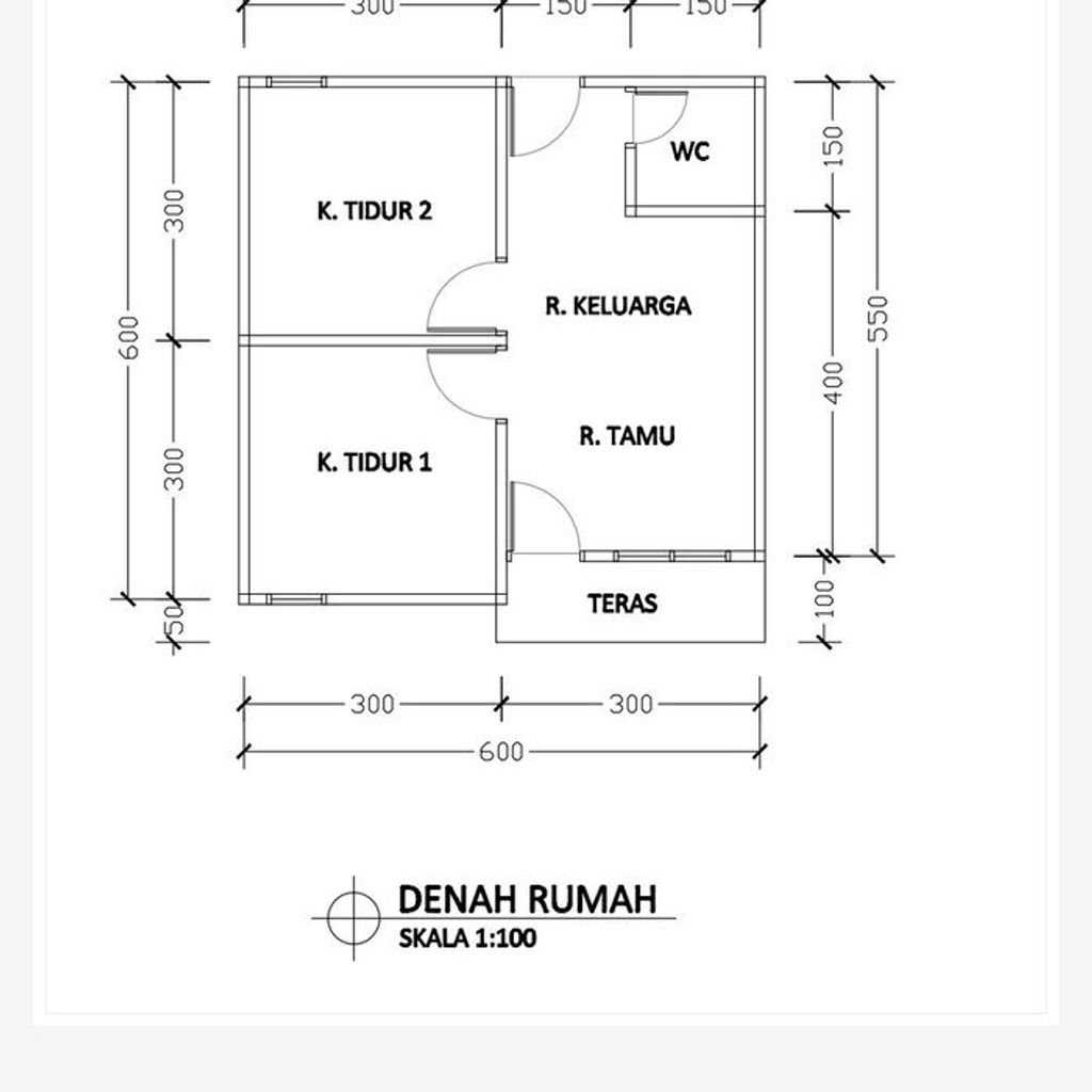 foto denah rumah tipe RSH 36 Update perumahan SINAR MULIA RESIDENCE