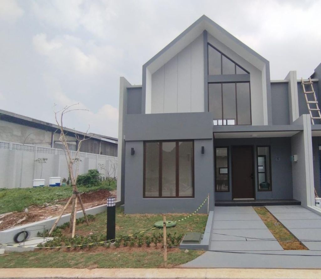 foto tampak rumah tipe GARDENIA 10/20 perumahan PARAMOUNT PETALS TAHAP 1