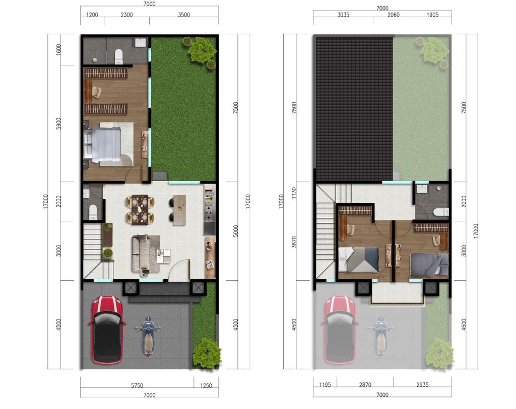 foto denah rumah tipe B-99-119-T perumahan CITRAGRAND CIBUBUR CBD/CITRAGRAND 2 ( CLUSTER BRUNNERA tahap 1)