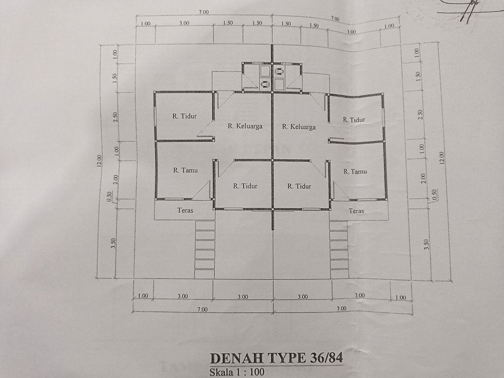 foto denah rumah tipe RSH 36/84 perumahan KENANGAN JAYA 9