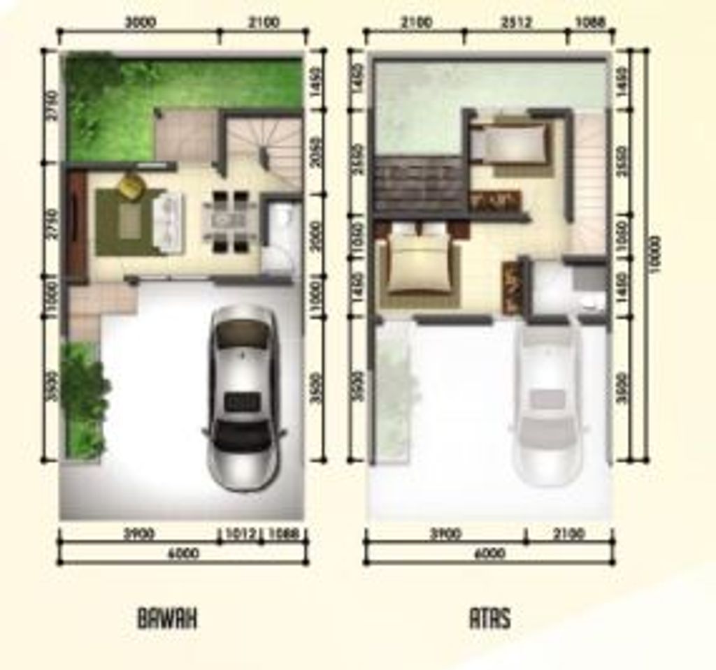 foto denah rumah tipe AZALEA PREMIUM perumahan GRAHA RAYA LINEA