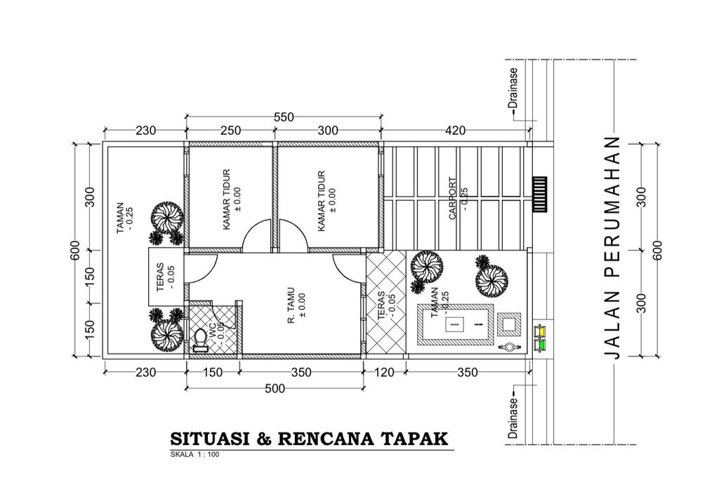 foto denah rumah tipe 33/72 perumahan KIM'S RESIDENCE II