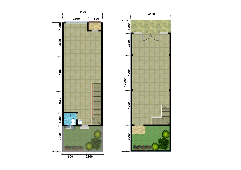 foto denah rumah tipe 61.5/95 (2024) perumahan Sentul Alaya
