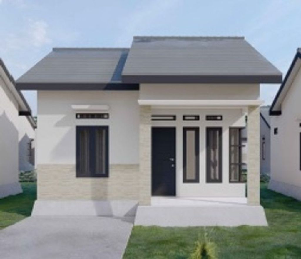 foto tampak rumah tipe 36 perumahan Global Sungai Ulin 6