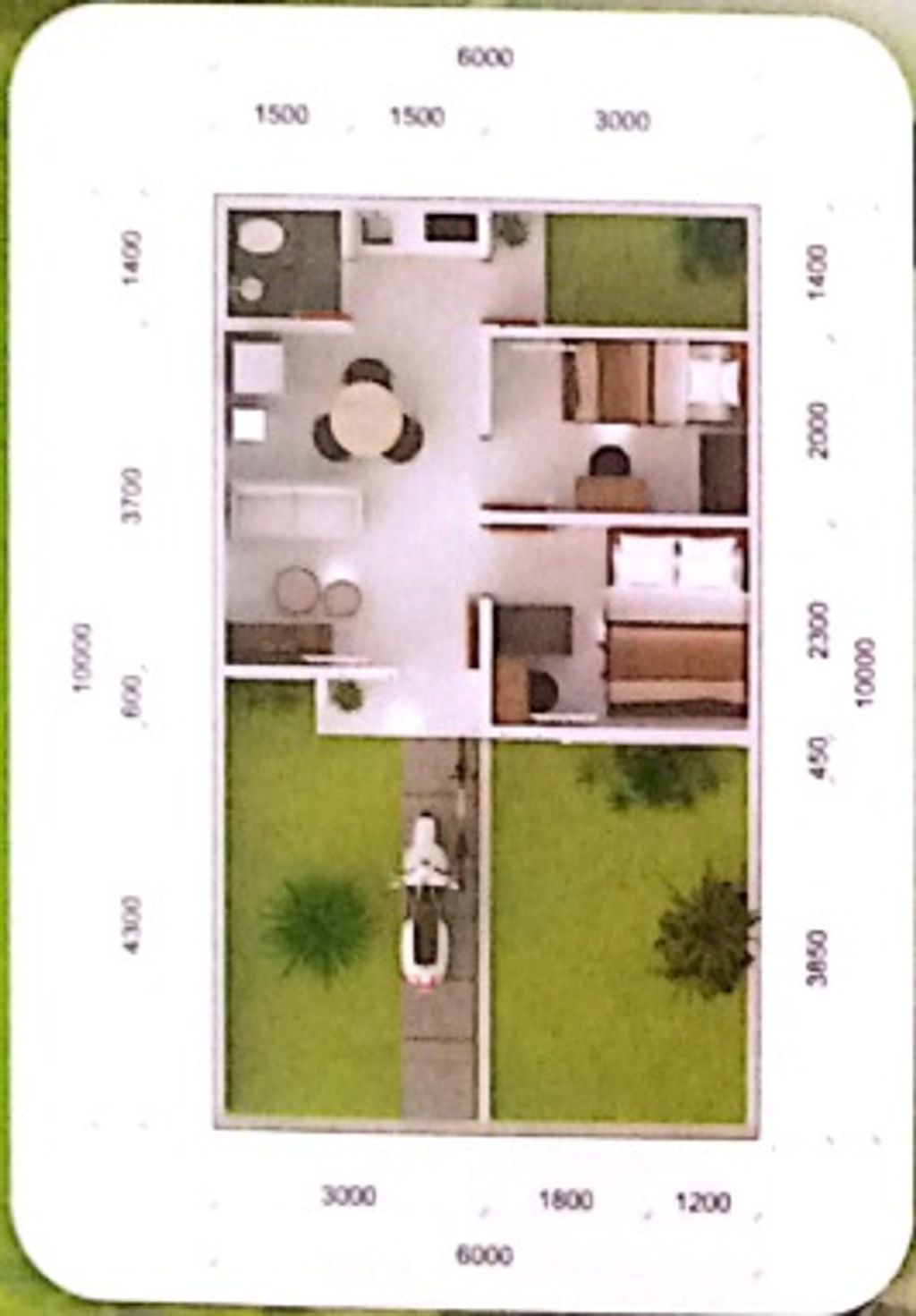 foto denah rumah tipe 30/60 perumahan CLUSTER GARDEN CITY BALARAJA