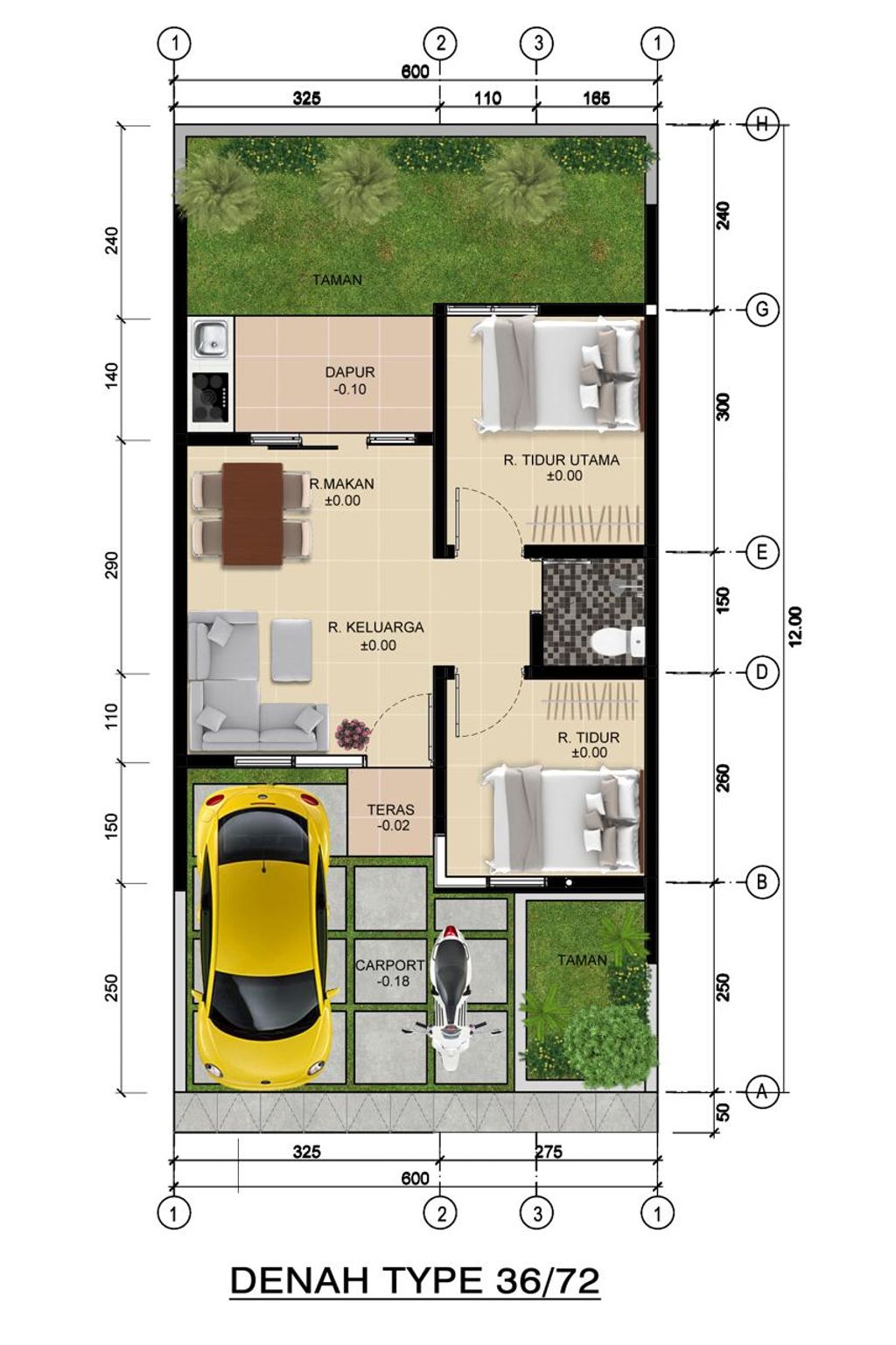 foto denah rumah tipe GRIYA T39 perumahan Griya Karawaci