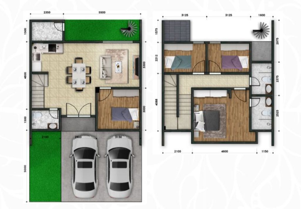 foto denah rumah tipe C1 perumahan Perumahan Kemangi Residence