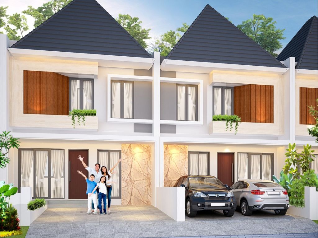 foto tampak rumah tipe NEW MAPLE B (1710) perumahan TAMAN WISATA REGENCY